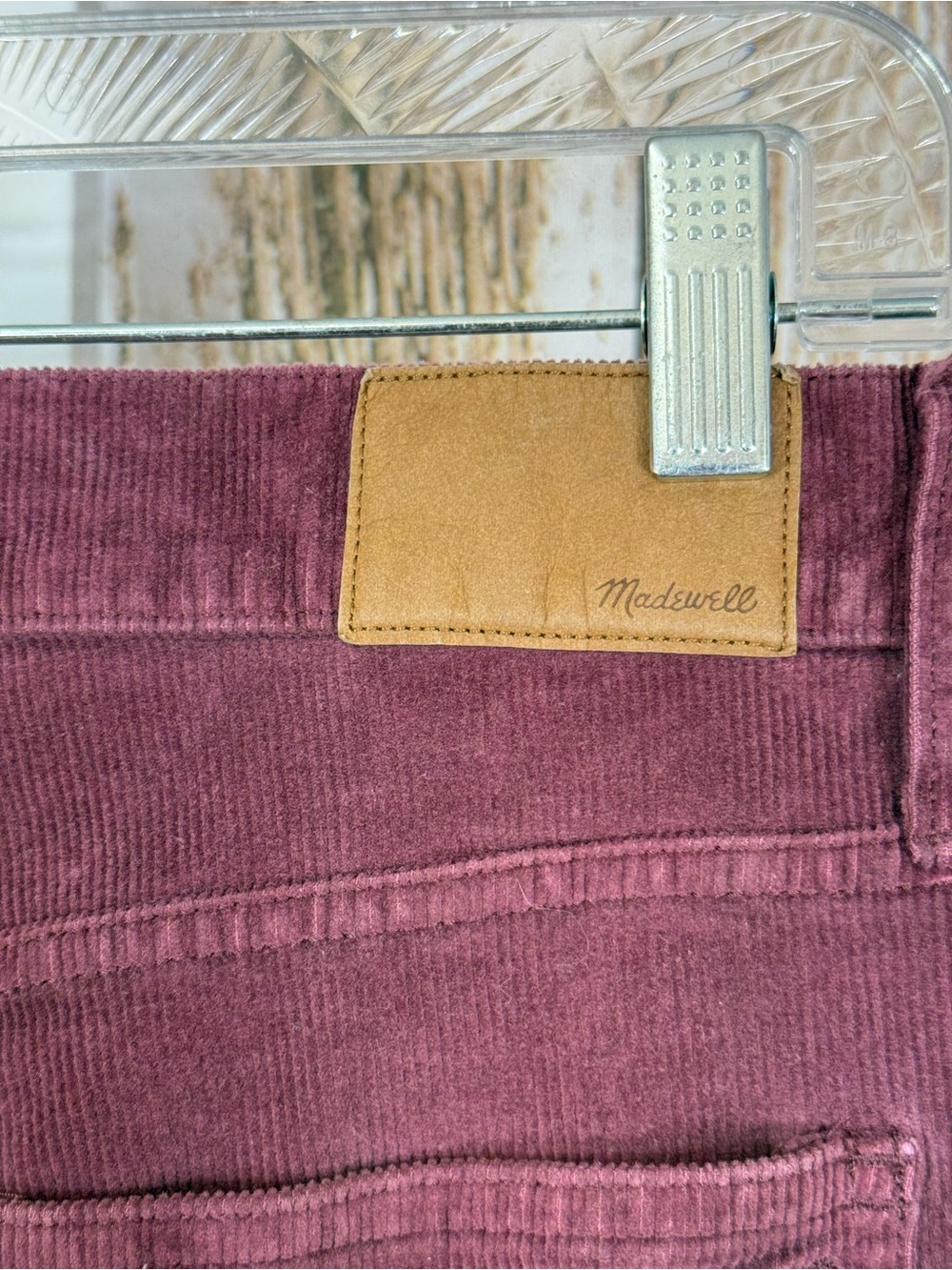 Madewell Burgundy Corduroy Flare Leg Jeans. Size 28. Excellent condition! - Picture 4 of 6